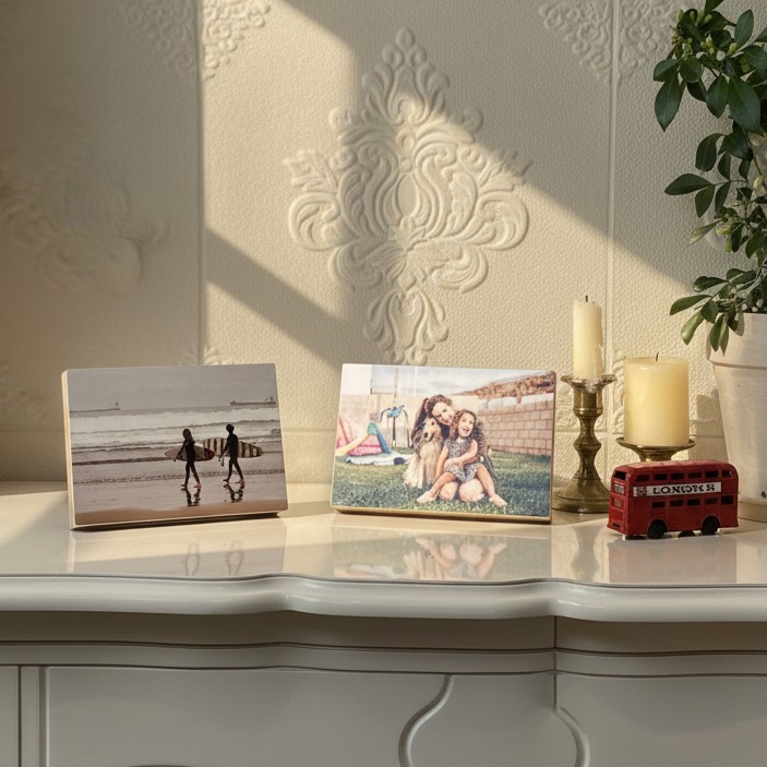 고급 우드 액자  포토 아트 액자 명절 생일 선물  촬영 소품  